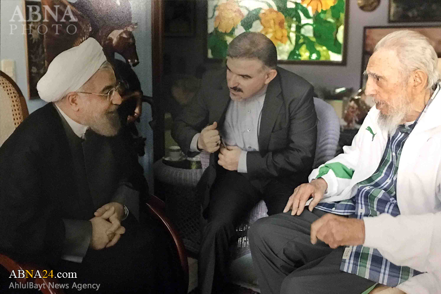 الرئيس الايراني يلتقي الرئيس الكوبي + (صور)