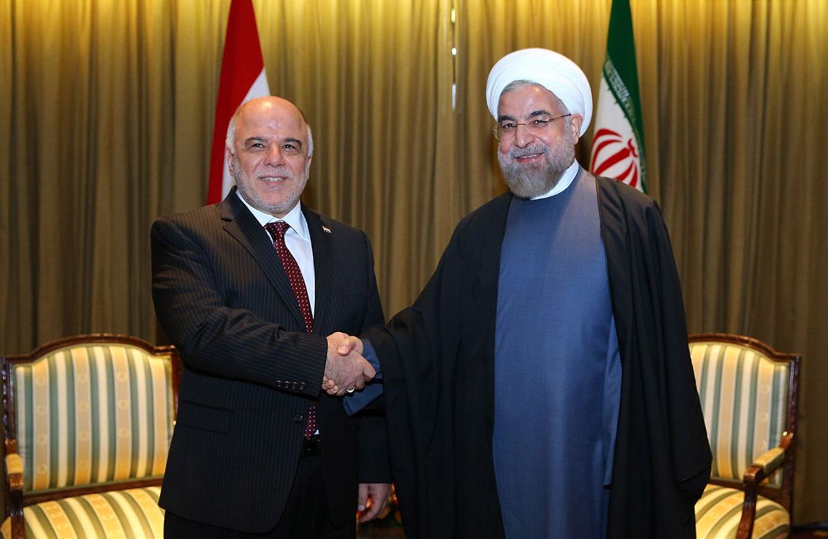 روحاني خلال لقائه العبادي يؤكد ان ايران ستقف الى جانب العراق حتى النهاية