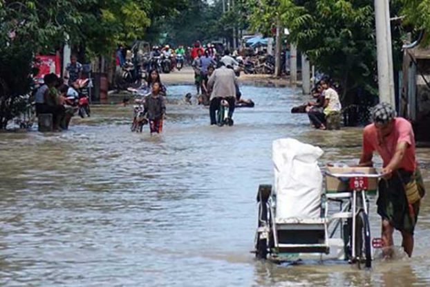 ရမည္းသင္းၿမိဳ႕တြင္ ကန္ေပါက္ၿပီး ေရႀကီးမႈျဖစ္