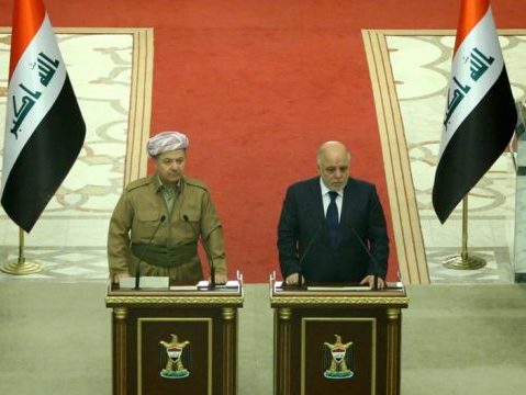  Iraq's Abadi, Barzani agree to cooperate on Mosul liberation