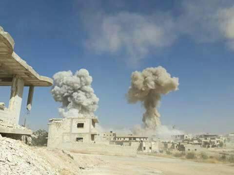 Syrian, Russian airstrikes destroy terrorist equipment in northern Hama
