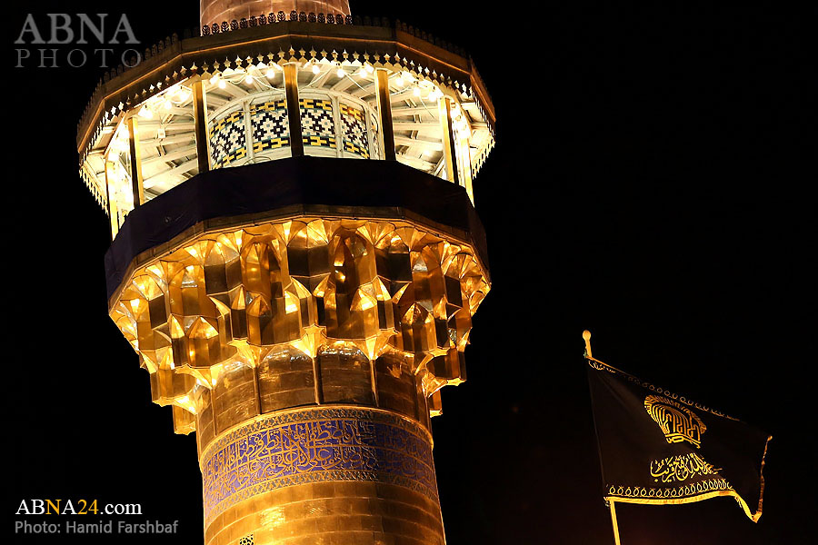 تقرير مصور / توشيح صحن الامام الرضا (ع) بالسواد
