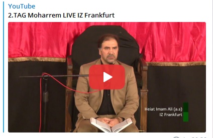 LIVE STREAM des 10-tägigen Trauerprogramms im Muharram