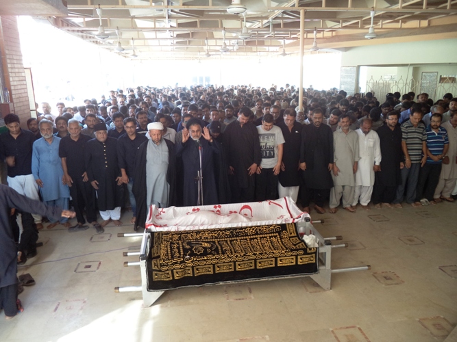 کراچی، شہید منصور زیدی کی نماز جنازہ