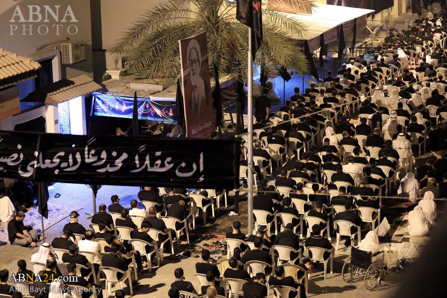 تقرير مصور/ البحرينيون يحيون التاسع من محرم قرب منزل آية الله الشيخ عيسى قاسم