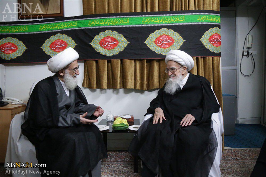 آیت اللہ صافی گلپائیگانی اور آیت اللہ نوری ہمدانی کی ملاقات+ تصاویر