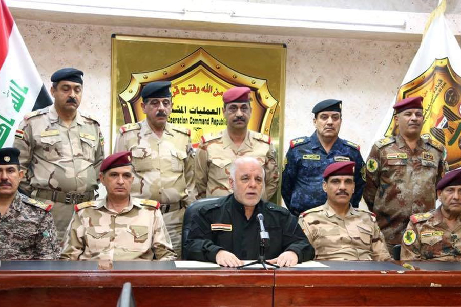 رئيس الوزراء العراقي يعلن بدء تحرير الموصل من داعش التكفيري