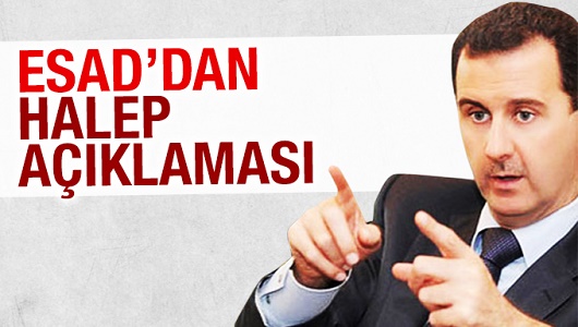 Esad'dan Halep açıklaması