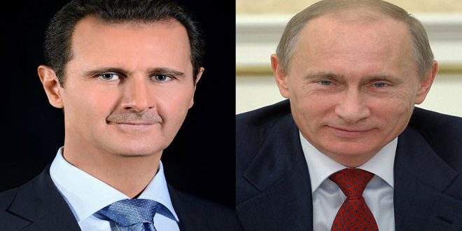 Les deux présidents al-Assad et Poutine affirment dans un appel téléphonique la poursuite de la lutte contre le terrorisme