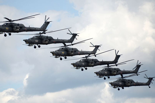 Helicópteros russos participam da operação em Mossul