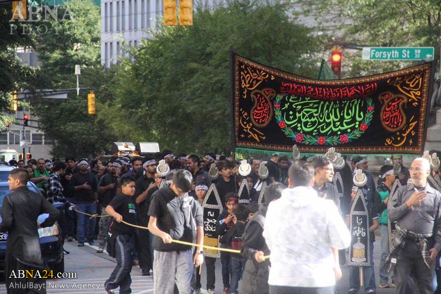 Los Amantes de Ahlul Bait (P) han Protagonizado una Procesión de Luto Hussainí  en el Corazón de Atlanta