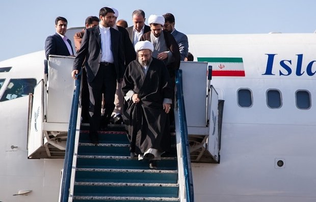 ایرانی عدلیہ کے سربراہ آیت اللہ آملی لاریجانی نجف اشرف پہنچ گئے