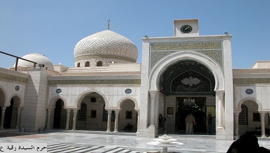 استشهاد عزيزة الحسين (ع) على رأس أبيها