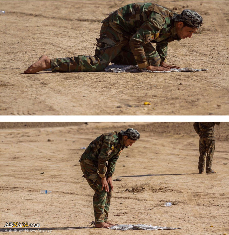 Tentara Irak tetap Shalat Meski dalam Keadaan Terluka