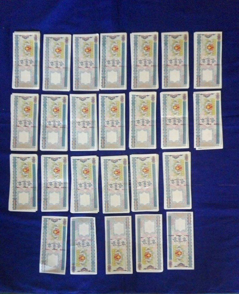ၿမိတ္တြင္ တစ္ေသာင္းက်ပ္တန္ ေငြစကၠဴ အတု (၁၂၄)ရြက္ သုံးစြဲခဲ့သူကို ဖမ္းမိ