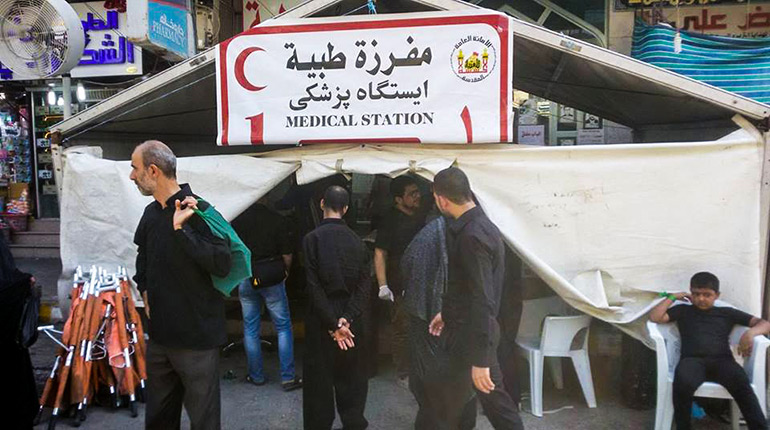Medical groups assist pilgrims of Imam Hussain on Arbaeen