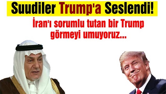 Suudiler Trump'a Seslendi!