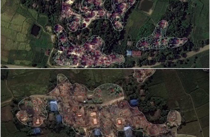 “Centenares Pueblos de la Minoría Musulmana Rohinya en Birmania Fueron Incendiadas Intencionalmente” 