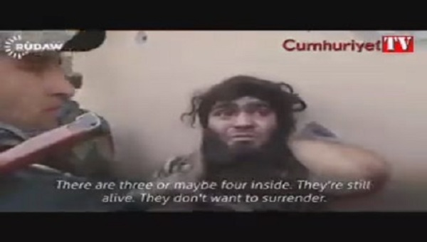 İŞİD terrorçusunun ələ keçirildiyi an/VİDEO