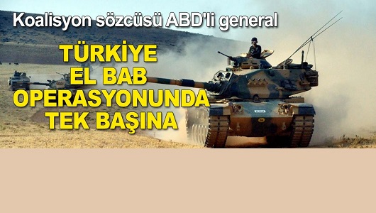 'Türkiye El Bab'da tek başına hareket ediyor'