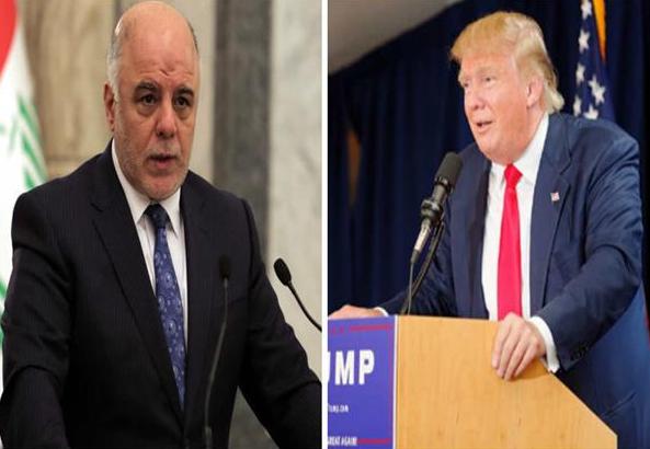 ترامب يعد العبادي بـ"دعم قوي وراسخ" ويوجه دعوة له لزيارة واشنطن