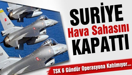 Suriye Hava Sahasını Kapattı!