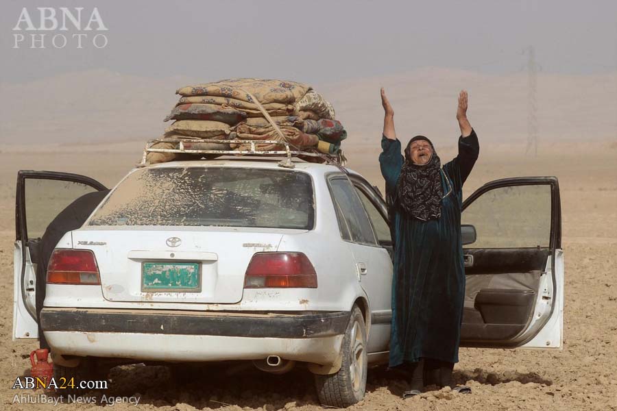 تقرير مصور/ نازحون ينالون حريتهم بعد فرارهم من بطش داعش التكفيري في الموصل