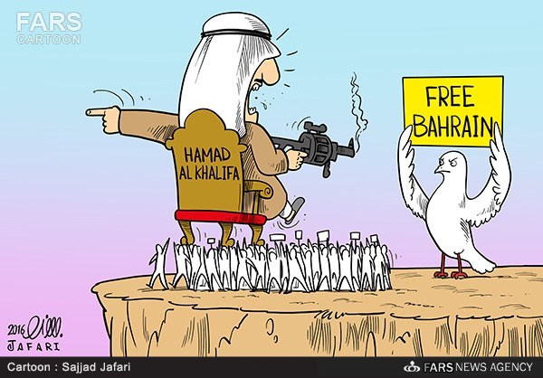 Karikatur: Rejim Bahrain Terus Cemari Hak Asasi Manusia.