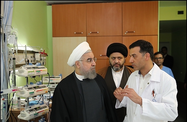 Iran's President visits Grand Ayatollah Mousavi Ardebili in hospital / Pics