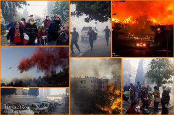 80 Mil Personas Huyen de Ola de Incendios en Haifa / Más de 100 Heridos / Funcionarios israelíes: Incendios han sido Intencional