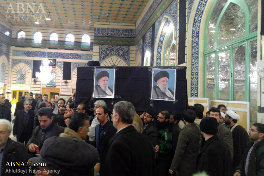 تقرير مصور/ تشييع جثمان آية الله موسوي اردبيلي في قم المقدسة