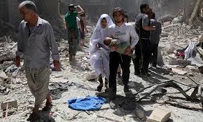 امریکی اتحاد کے فضائی حملے میں نو بچوں سمیت درجنوں شامی شہری جانبحق