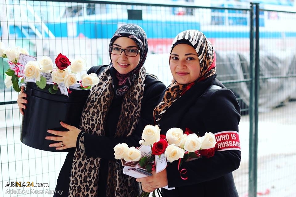 تقرير مصور/ جمعية "من هو الحسين (ع)؟" توزع "الورود" رمز المحبة والسلام بين السكان في أوتاوا الكندية