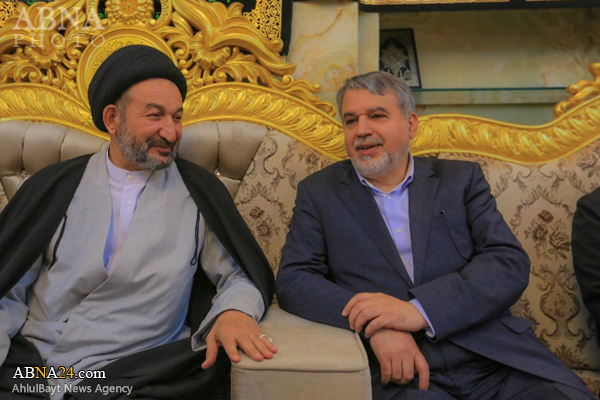 تقرير مصور/ وزير الثقافة الايراني يزور مرقد الإمام علي (ع) ويثمن الخدمات لزوار أربعينية الامام الحسين (ع)
