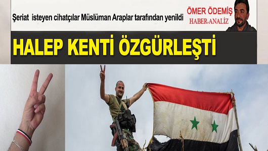Halep kenti özgürleşti