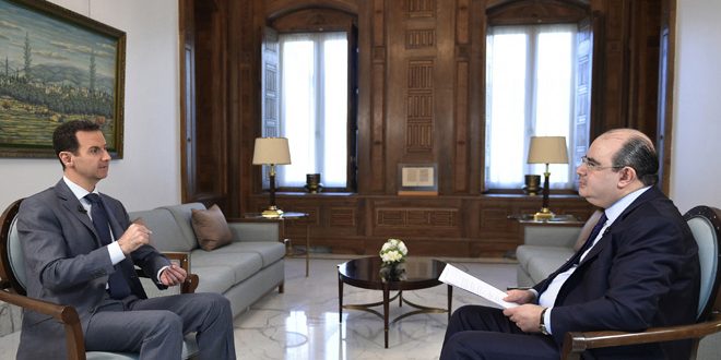 Le président al-Assad : L’échec des pays occidentaux et de la Turquie dans la bataille d’Alep signifie la chute du plan extérieu