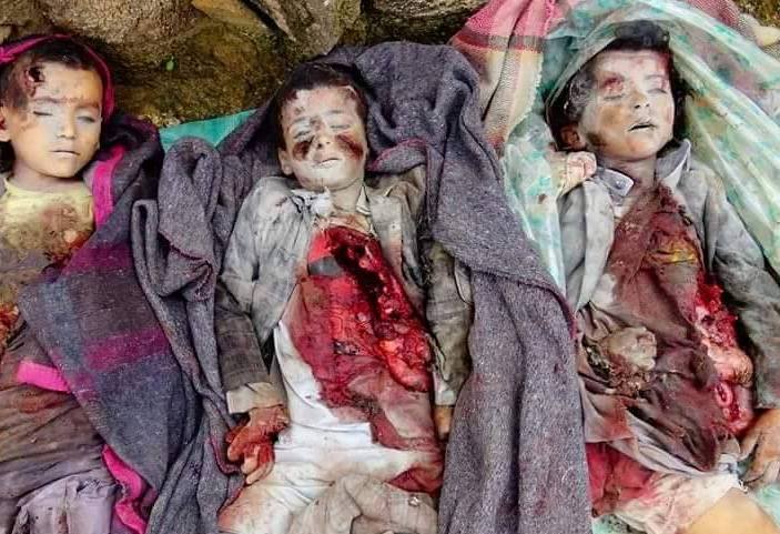 استشهاد امرأة واطفالها بغارة للعدوان السعودي على صعدة
