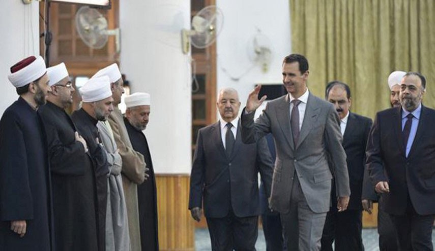 Assad attends prayers marking the Prophet Mohammad’s birth anniversary