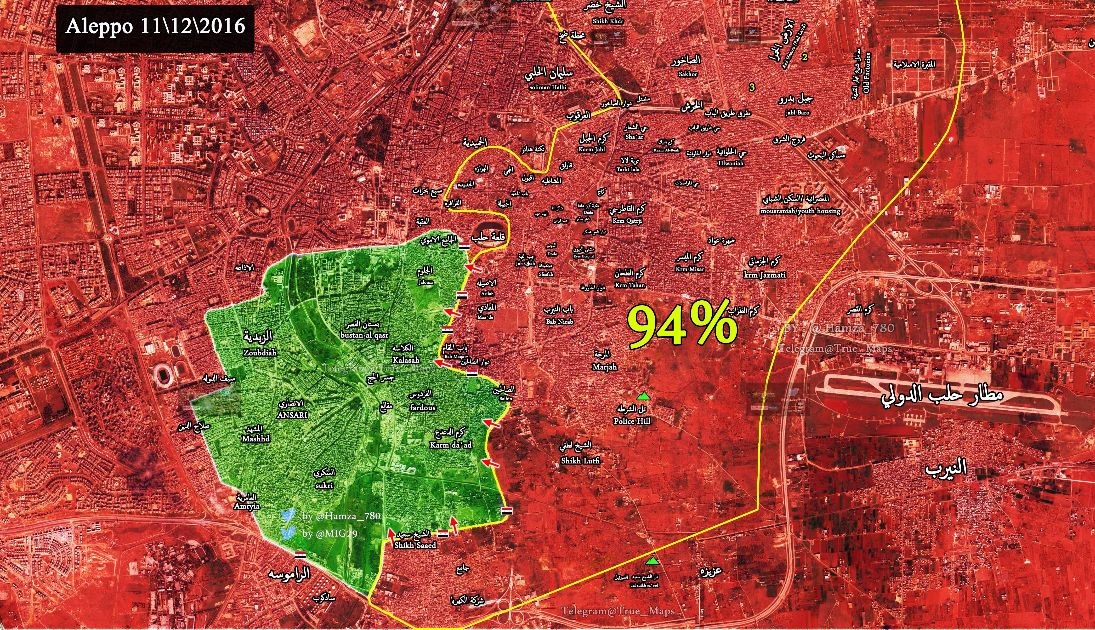 94% Seized: Key east Aleppo liberated by Syrian Army after swift night assault / Map