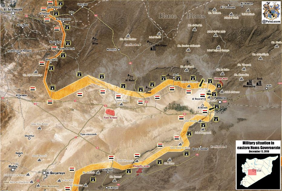 ISIS fully retakes Palmyra in offensive / Reinforcements arrive as Syrian Army regroups for counter-offensive / Map