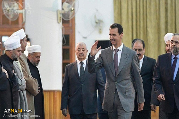 Bachar Al-Asad na festa da comemoração do nascimento do Profeta Mohammad em Damasco