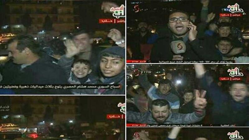 َAlegria da população de Aleppo oriental pela libertação da cidade das garras dos terroristas