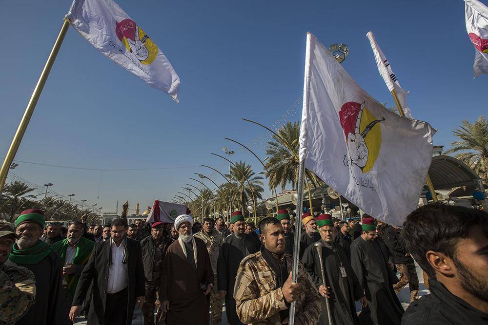 فرقة العباس (ع) القتالية تشيع أحد مقاتليها الأبطال الذي استشهد ضمن عمليات (قادمون يا نينوى)