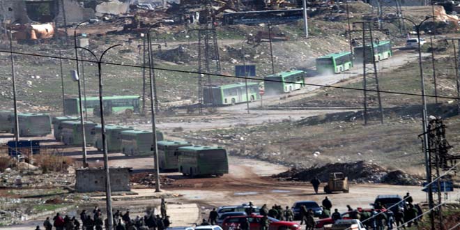 Aleppo: Terrorist groups breach evacuation deal as opened fire on a convoy 