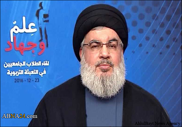 السيد نصر الله: الارهاب يشوه صورة الاسلام ومن لا يستنكر هذه الجرائم شريك بها