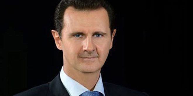 Le président al-Assad présente ses condoléances au président Poutine pour les victimes de l’avion russe sinistré