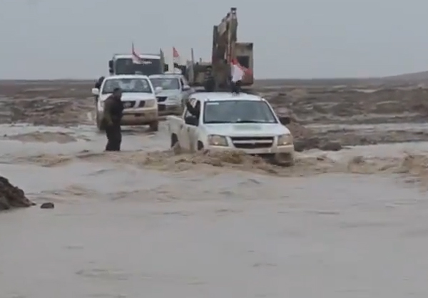 فيديو / ايصال المؤن لمقاتلي الحشد الشعبي غرب تلعفر في ظروف جوية صعبة