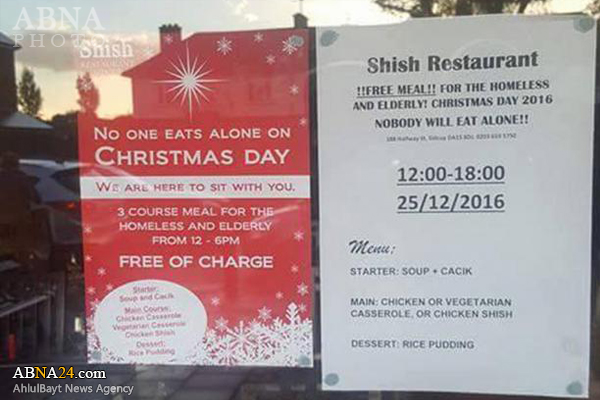 イスラム教徒のレストランでホームレスのクリスチャンをおもてなし