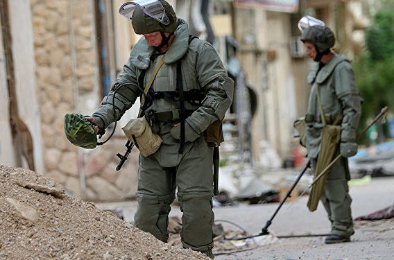 تطهير 966 هكتارا من العبوات الناسفة زرعها الإرهابيون في حلب