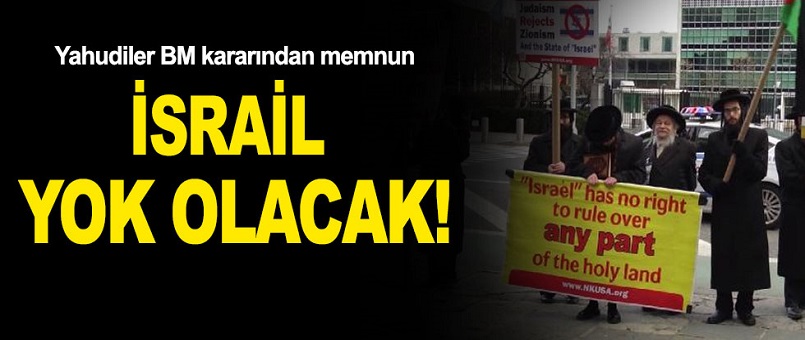 Yahudiler BM'in kararından memnun: İsrail'i yok etme yolunda ilk adım